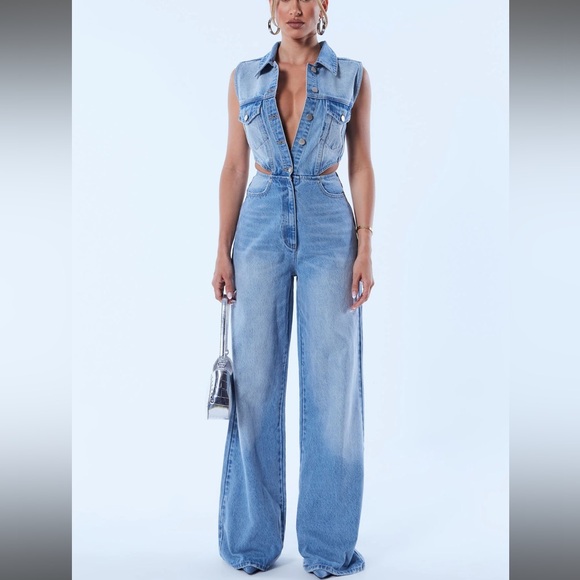 Fashion Nova Pants - Denim Jumpsuit